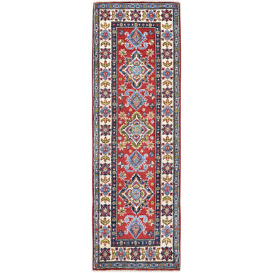 Kazak Wool Hand Knotted Rug Red 1.11x6.2 -O0485