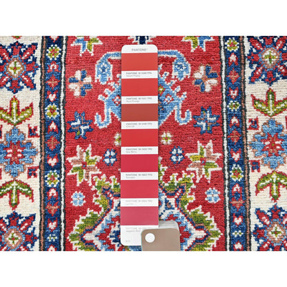 Kazak Wool Hand Knotted Rug Red 1.11x6.2 -O0485