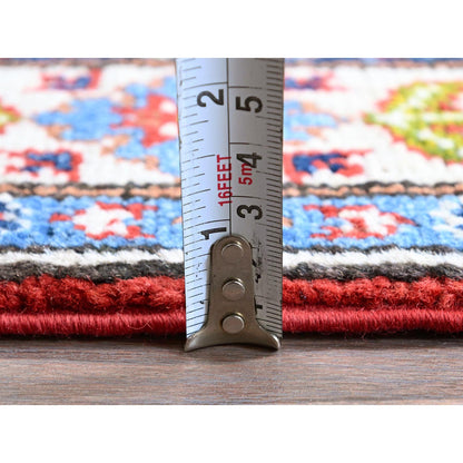 Kazak Wool Hand Knotted Rug Red 1.11x6.2 -O0485