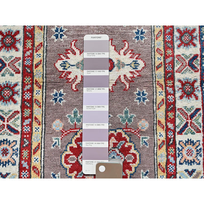 Kazak Wool Hand Knotted Rug Grey 2.0x6.5 -O0486
