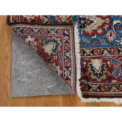 Persian Wool Hand Knotted Rug Blue Red 4.8X7.0 -O048706