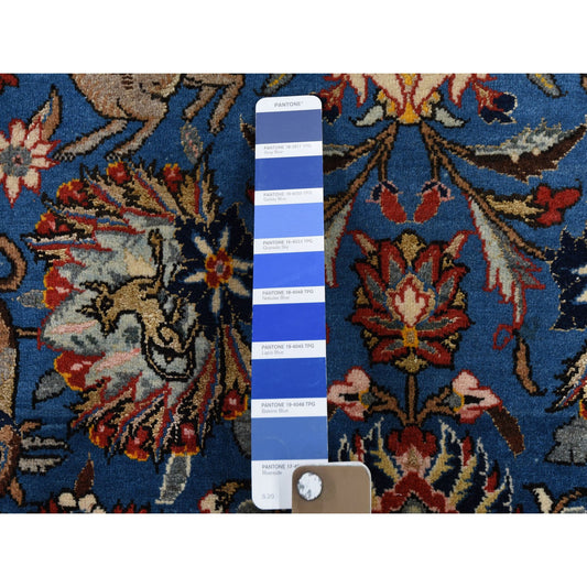 Persian Wool Hand Knotted Rug Blue Red 4.8X7.0 -O048706