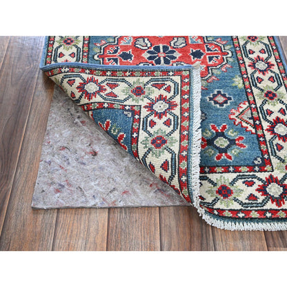 Kazak Wool Hand Knotted Rug Blue 2.1x6.1 -O0487