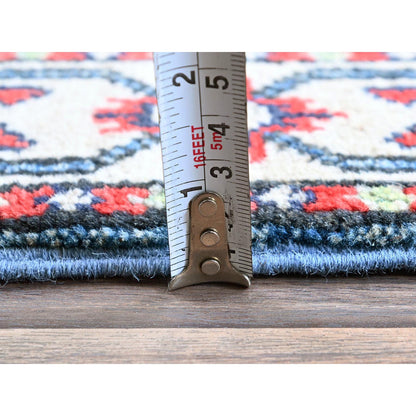 Kazak Wool Hand Knotted Rug Blue 2.1x6.1 -O0487