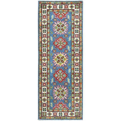 Kazak Wool Hand Knotted Rug Blue 2.3x6.0 -O0488