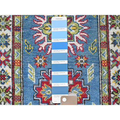 Kazak Wool Hand Knotted Rug Blue 2.3x6.0 -O0488