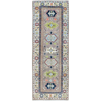 Kazak Wool Hand Knotted Rug Grey 2.1x5.10 -O0489
