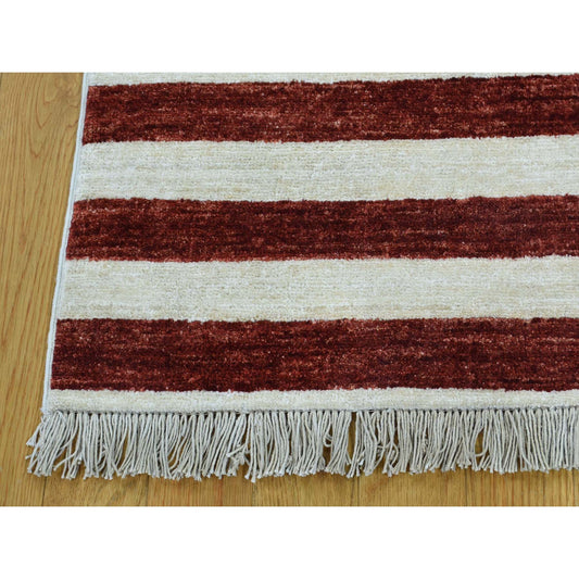 Oushak And Peshawar Wool Hand Knotted Rug Red Red 2.5X4.0 -O049062