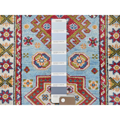 Kazak Wool Hand Knotted Rug Blue 2.1x5.9 -O0492