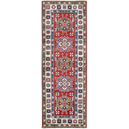Kazak Wool Hand Knotted Rug Red 2.1x6.0 -O0494