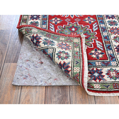 Kazak Wool Hand Knotted Rug Red 2.1x6.0 -O0494