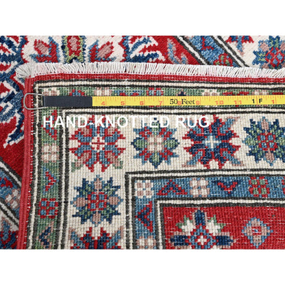 Kazak Wool Hand Knotted Rug Red 2.1x6.0 -O0494