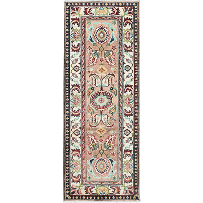 Kazak Wool Hand Knotted Rug Brown 2.2x5.10 -O0495