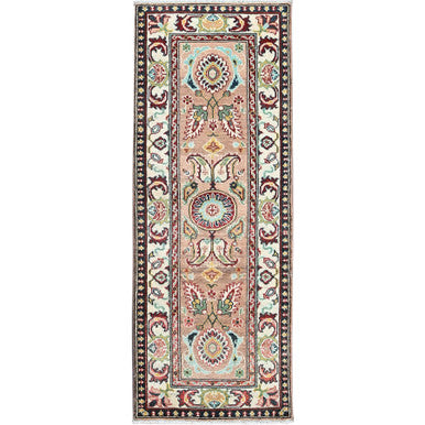 Kazak Wool Hand Knotted Rug Brown 2.2x5.10 -O0495
