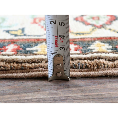 Kazak Wool Hand Knotted Rug Brown 2.2x5.10 -O0495