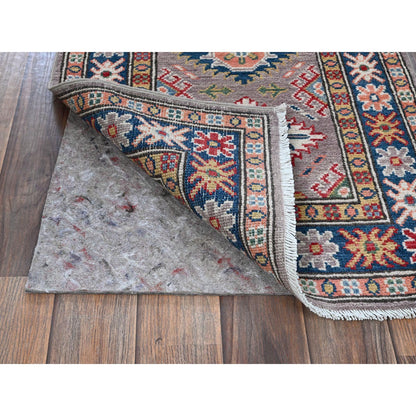 Kazak Wool Hand Knotted Rug Brown 1.11x5.9 -O0497