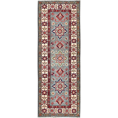Kazak Wool Hand Knotted Rug Grey 2.2x5.11 -O0498