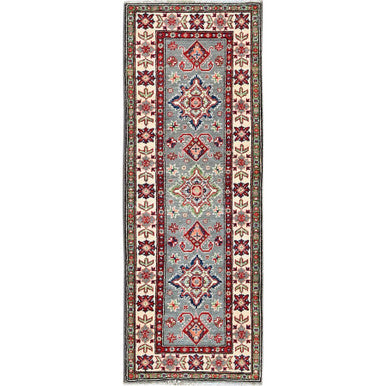 Kazak Wool Hand Knotted Rug Grey 2.2x5.11 -O0498