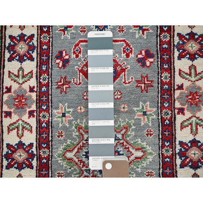 Kazak Wool Hand Knotted Rug Grey 2.2x5.11 -O0498