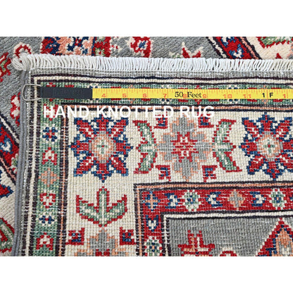 Kazak Wool Hand Knotted Rug Grey 2.2x5.11 -O0498