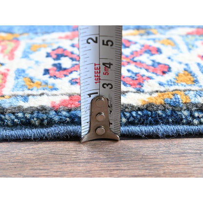 Kazak Wool Hand Knotted Rug Blue 1.11x5.9 -O0499