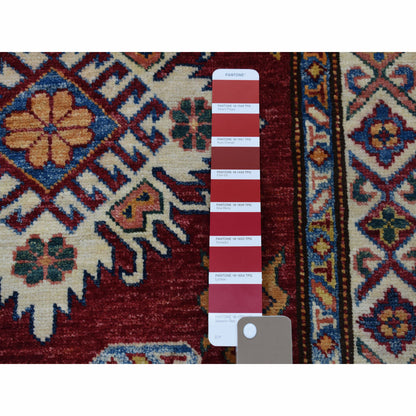 Kazak Wool Hand Knotted Rug Red Ivory 2.10X20.1 -O050065