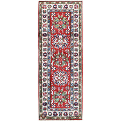 Kazak Wool Hand Knotted Rug Red 2.1x6.0 -O0500