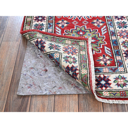 Kazak Wool Hand Knotted Rug Red 2.1x6.0 -O0500