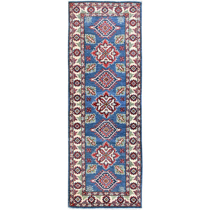 Kazak Wool Hand Knotted Rug Blue 2.1x5.10 -O0501