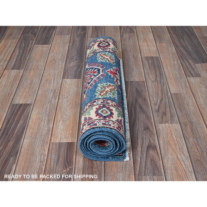 Kazak Wool Hand Knotted Rug Blue 2.1x5.10 -O0501