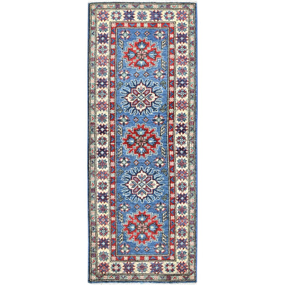Kazak Wool Hand Knotted Rug Blue 2.0x5.10 -O0502