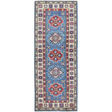 Kazak Wool Hand Knotted Rug Blue 2.0x5.10 -O0502