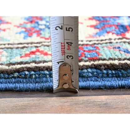 Kazak Wool Hand Knotted Rug Blue 2.0x5.10 -O0502