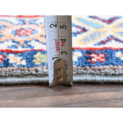 Kazak Wool Hand Knotted Rug Grey 2.0x6.6 -O0503