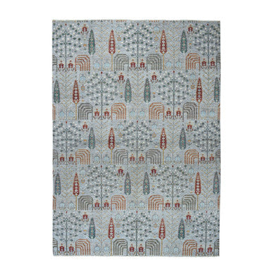 Tribal & Geometric Wool Hand Knotted Rug Grey No Border 10.2X14.0 -O050549