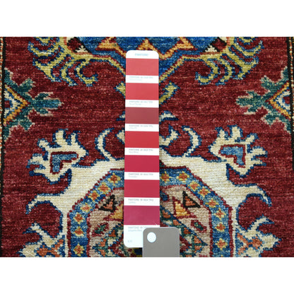 Kazak Wool Hand Knotted Rug Red Ivory 2.8X19.5 -O050575