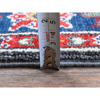 Kazak Wool Hand Knotted Rug Grey 1.11x5.11 -O0507