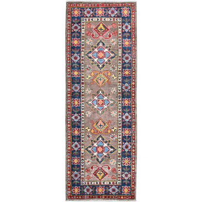 Kazak Wool Hand Knotted Rug Brown 2.1x5.11 -O0509