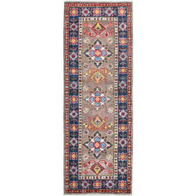 Kazak Wool Hand Knotted Rug Brown 2.1x5.11 -O0509