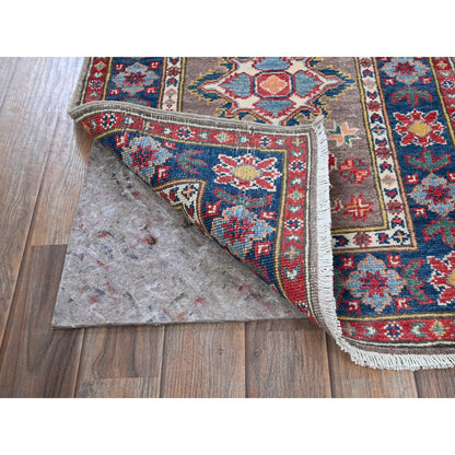 Kazak Wool Hand Knotted Rug Brown 2.1x5.11 -O0509