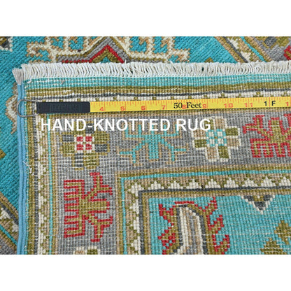 Kazak Wool Hand Knotted Rug Blue 2.1x5.9 -O0510