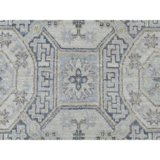 Oushak And Peshawar Wool Hand Knotted Rug Grey No Border 2.9X9.2 -O051126