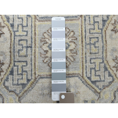 Oushak And Peshawar Wool Hand Knotted Rug Grey No Border 2.9X9.2 -O051126