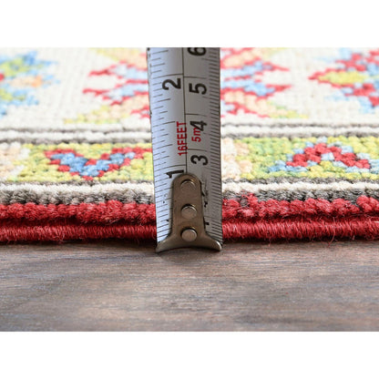 Kazak Wool Hand Knotted Rug Red 2.0x5.10 -O0511