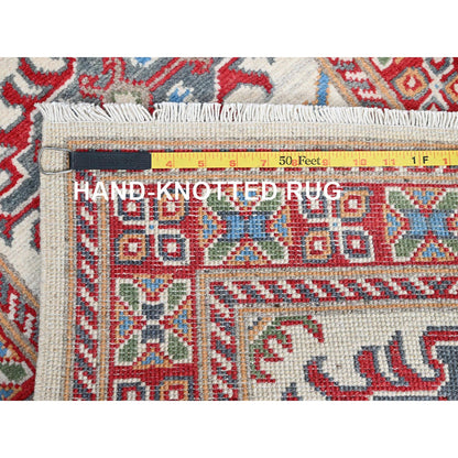 Kazak Wool Hand Knotted Rug Ivory 2.0x5.10 -O0512