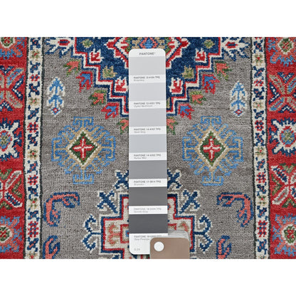 Kazak Wool Hand Knotted Rug Grey 2.2x6.2 -O0513