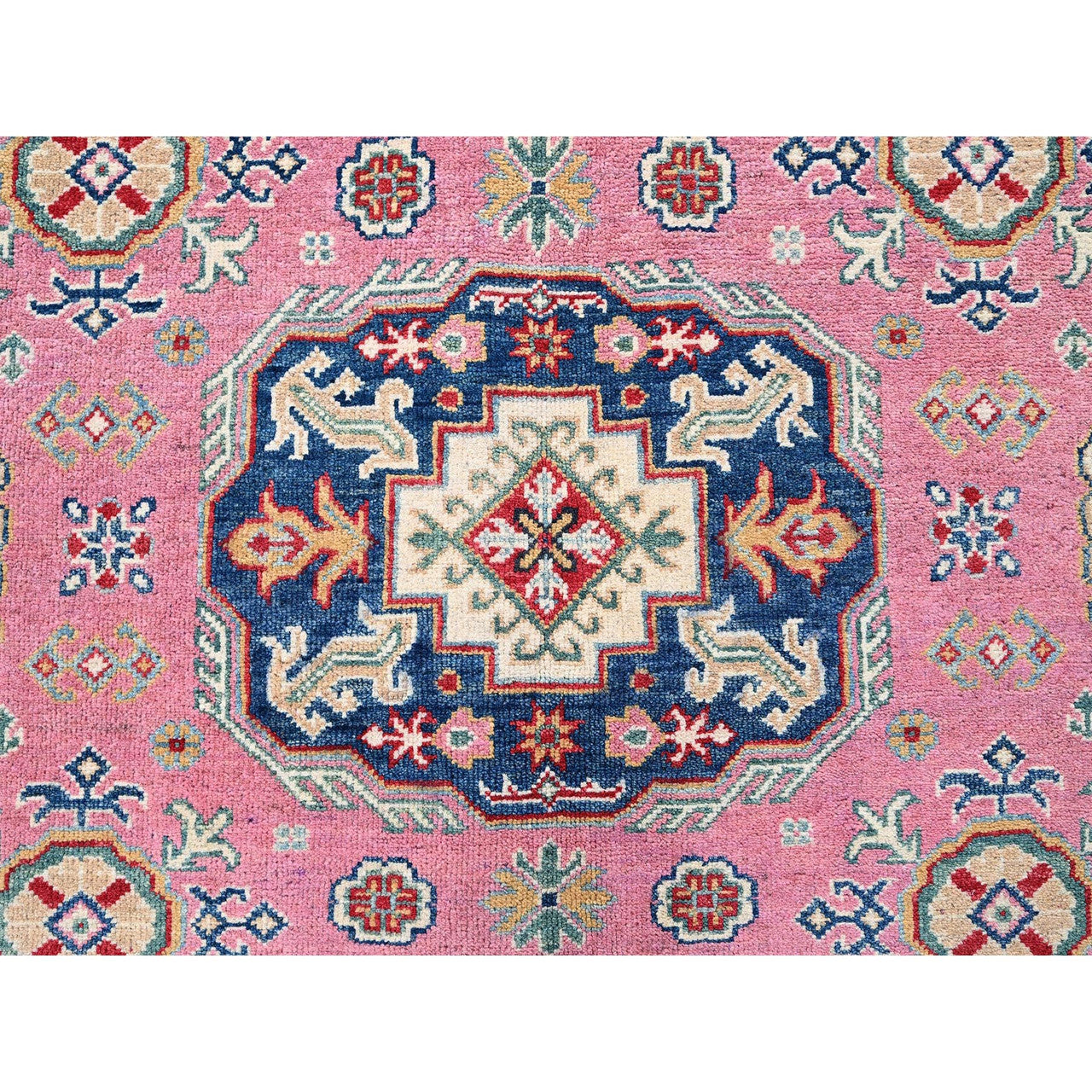 Pink 8'9" x 11'8" Kazak Hand knotted Wool Rug - Sku: O0514