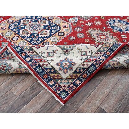 Kazak Wool Hand Knotted Rug Red 9.0x11.11 -O0515