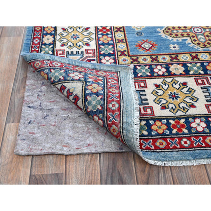 Kazak Wool Hand Knotted Rug Blue 7.11x9.11 -O0516