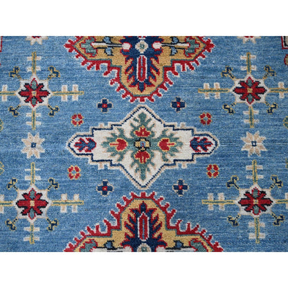 Kazak Wool Hand Knotted Rug Blue 7.11x9.11 -O0516
